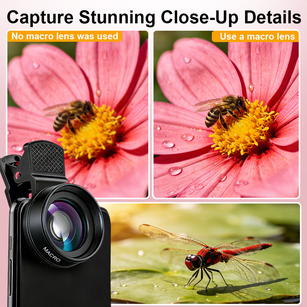 3-in-1 Clip-on Phone Camera Lens Kit – Macro, Wide Angle & CPL Filter for Smartphone Photography