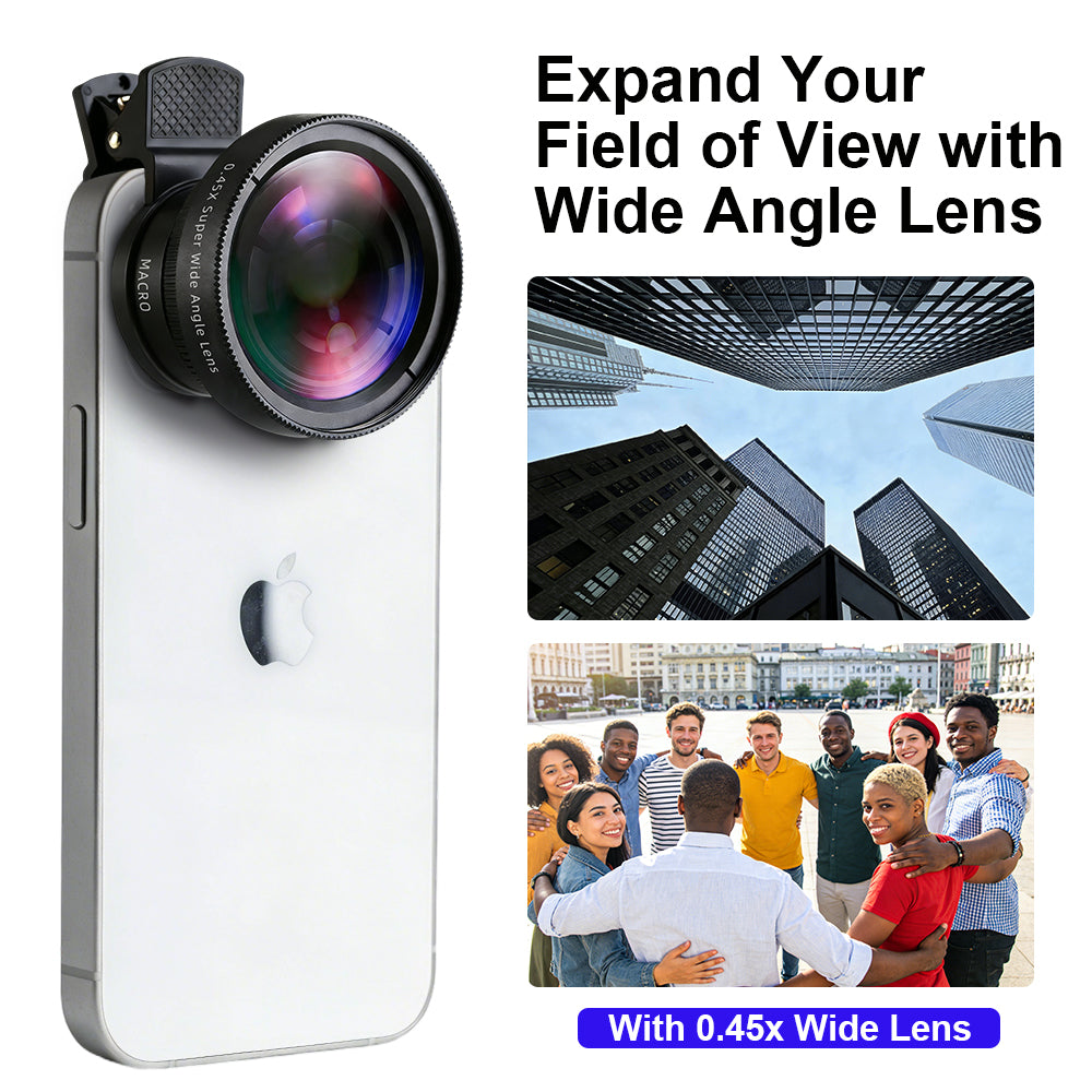 3-in-1 Clip-on Phone Camera Lens Kit – Macro, Wide Angle & CPL Filter for Smartphone Photography