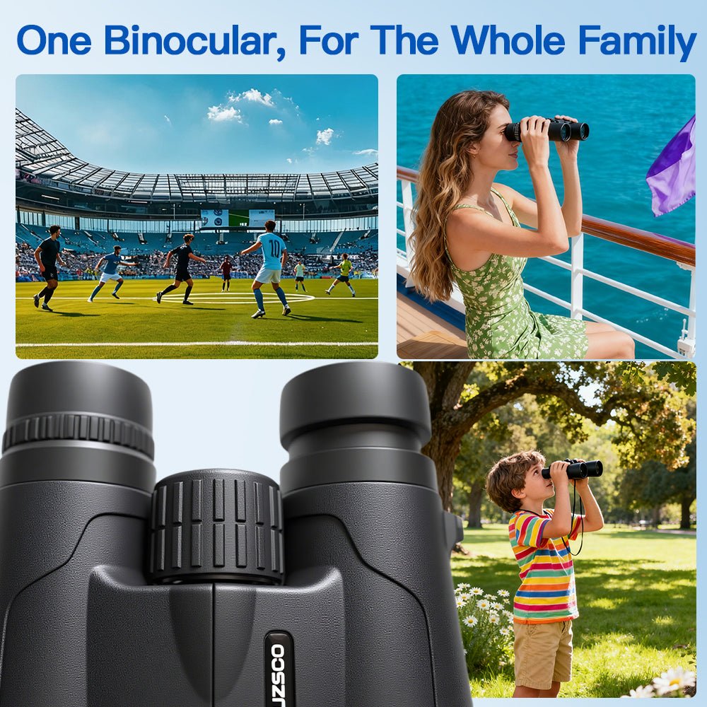 10x42 HD Binoculars for Adults High-Powered – Waterproof Binoculars with Clear Wide View - Luzsco