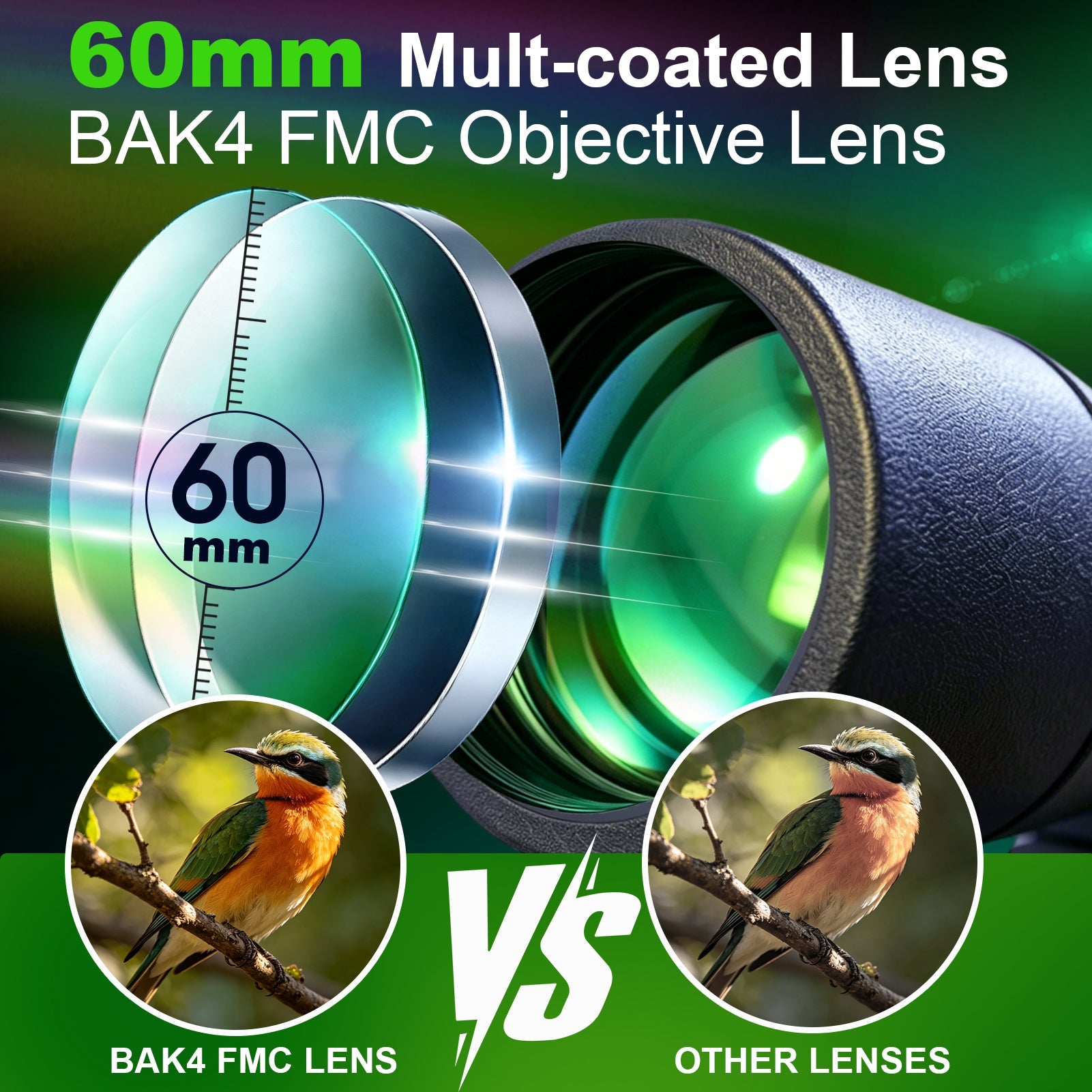 25-75x60 Bird Watching Spotting Scope with Tripod & Phone Adapter | Lightweight Zoom Telescope for Wildlife and Nature Observation - Luzsco