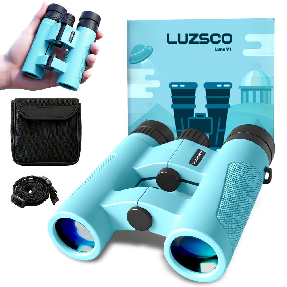 Binoculars for Kids 8 - 12, 10x25 Kids Binoculars for Nature Exploration, HD Childrens Binocular for Bird Watching, Hiking, Camping, Outdoor Adventure - Luzsco