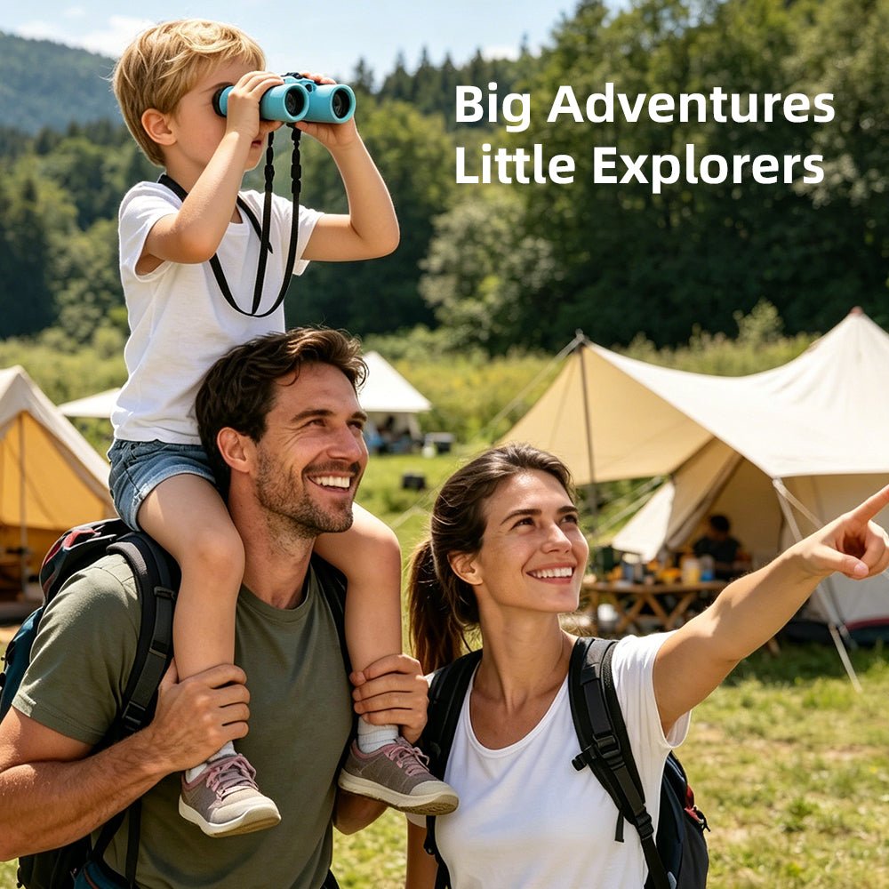Binoculars for Kids 8 - 12, 10x25 Kids Binoculars for Nature Exploration, HD Childrens Binocular for Bird Watching, Hiking, Camping, Outdoor Adventure - Luzsco